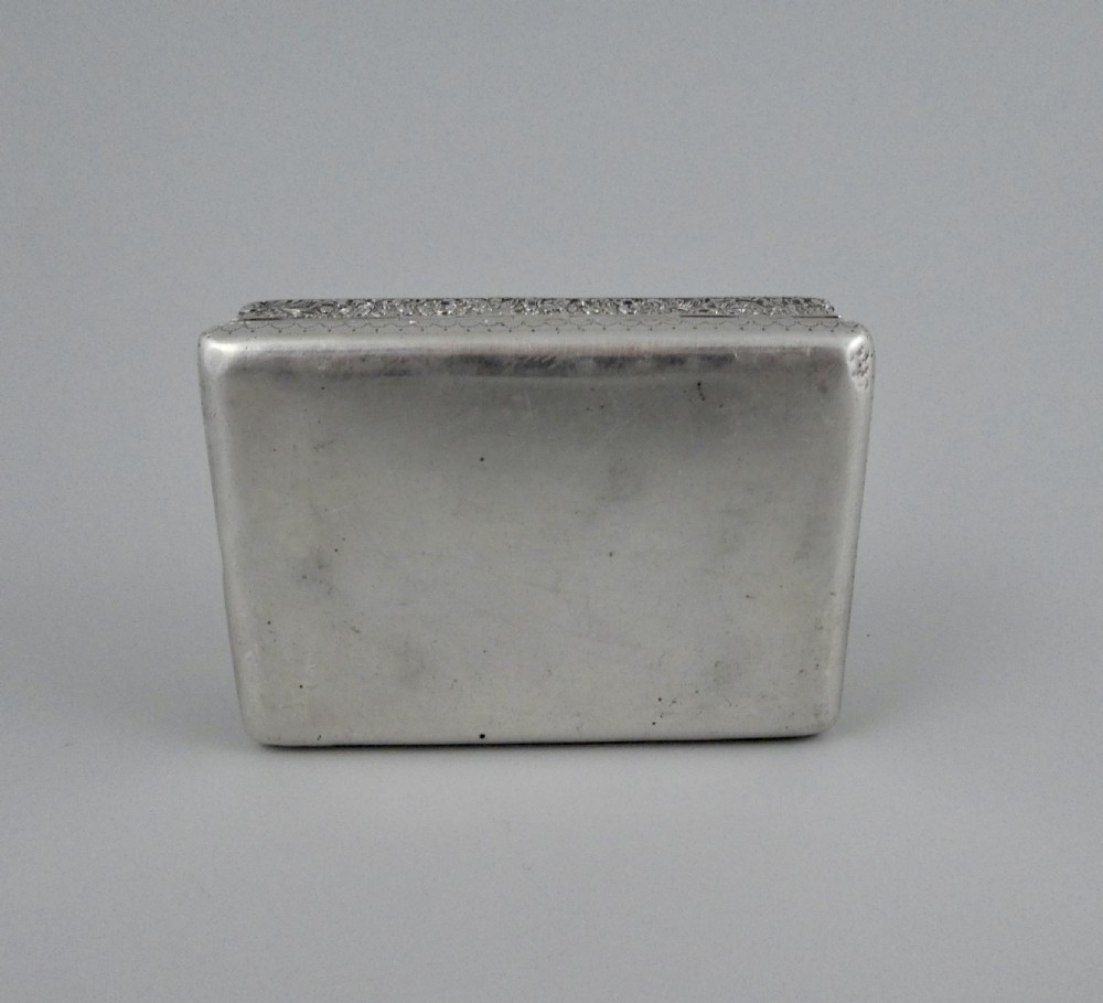 Indian silver double snuff box. Trichinopoly or Tanjore, c. 1860. View VI