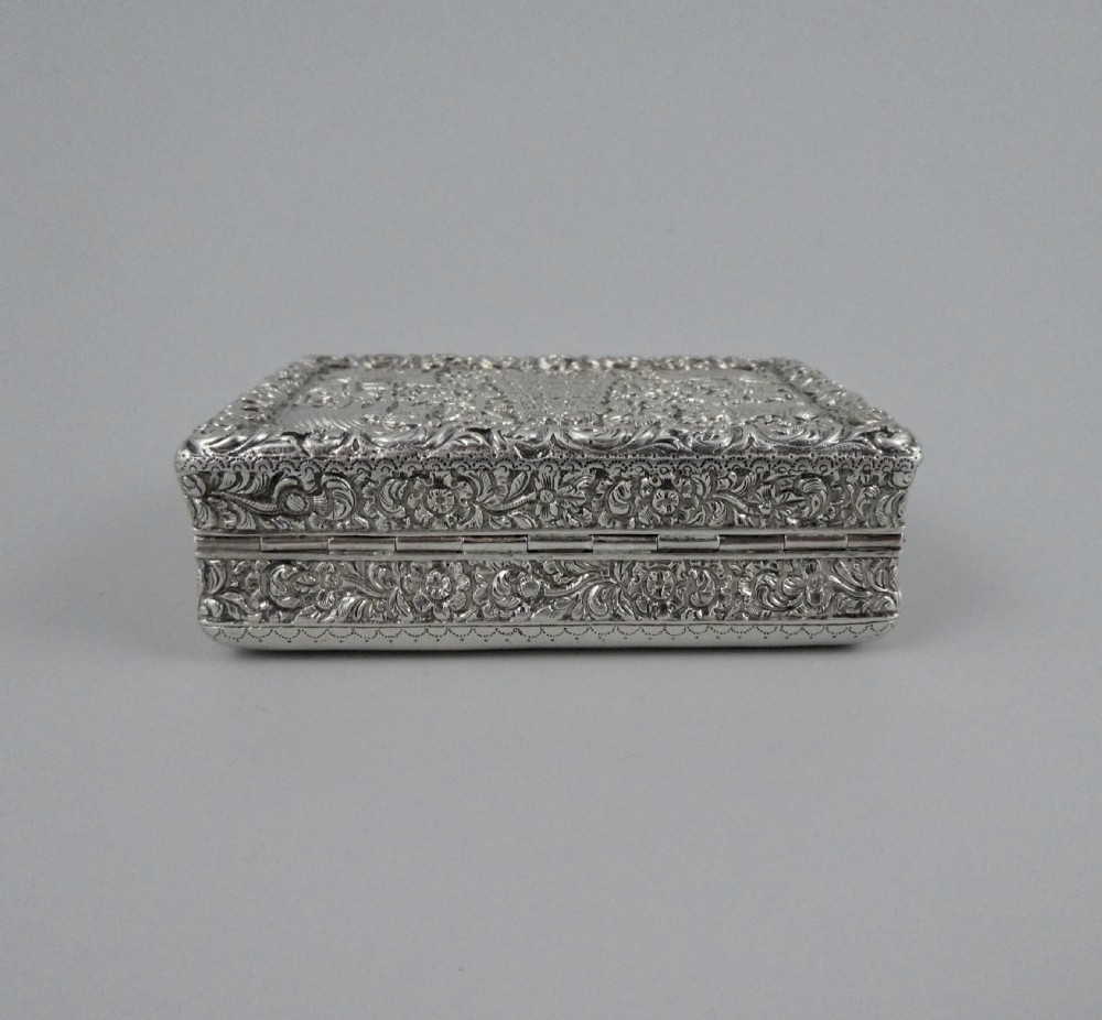 Indian silver double snuff box. Trichinopoly or Tanjore, c. 1860. View XII