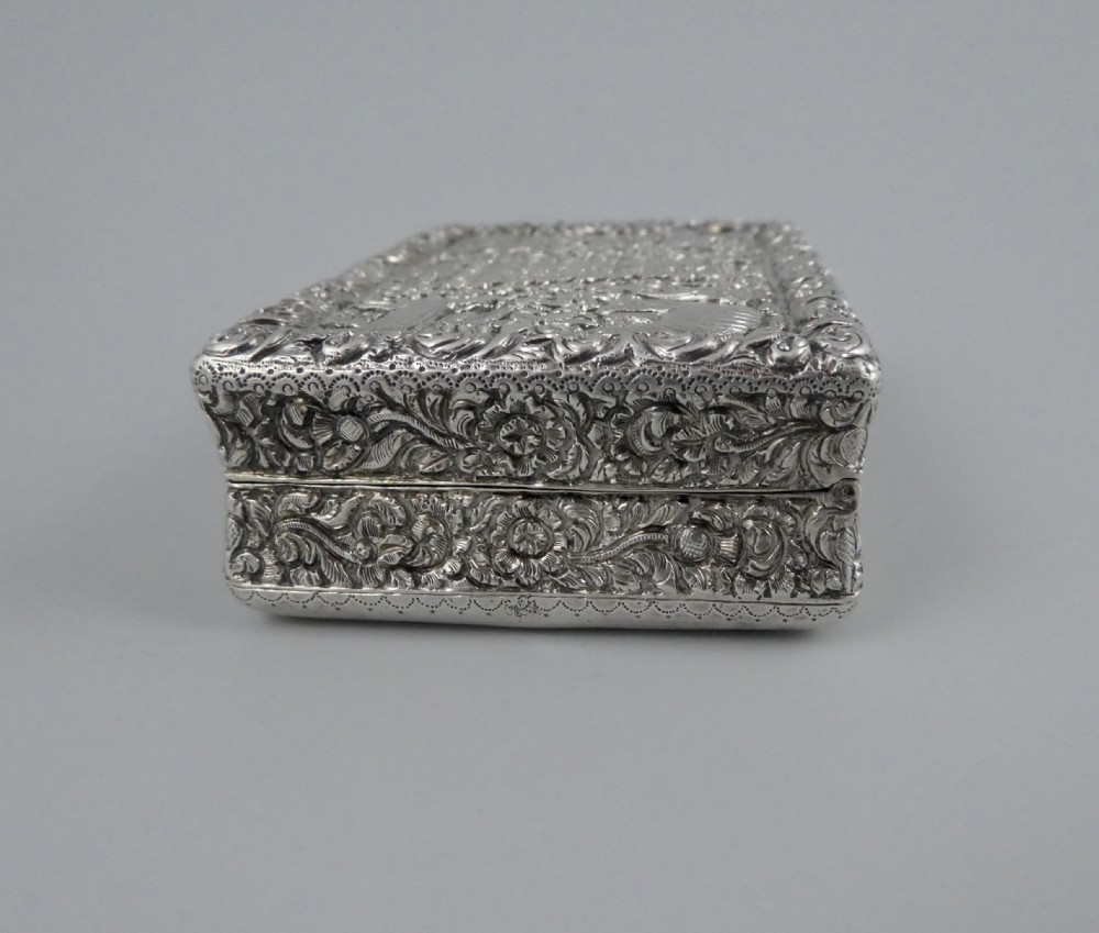 Indian silver double snuff box. Trichinopoly or Tanjore, c. 1860. View XIII