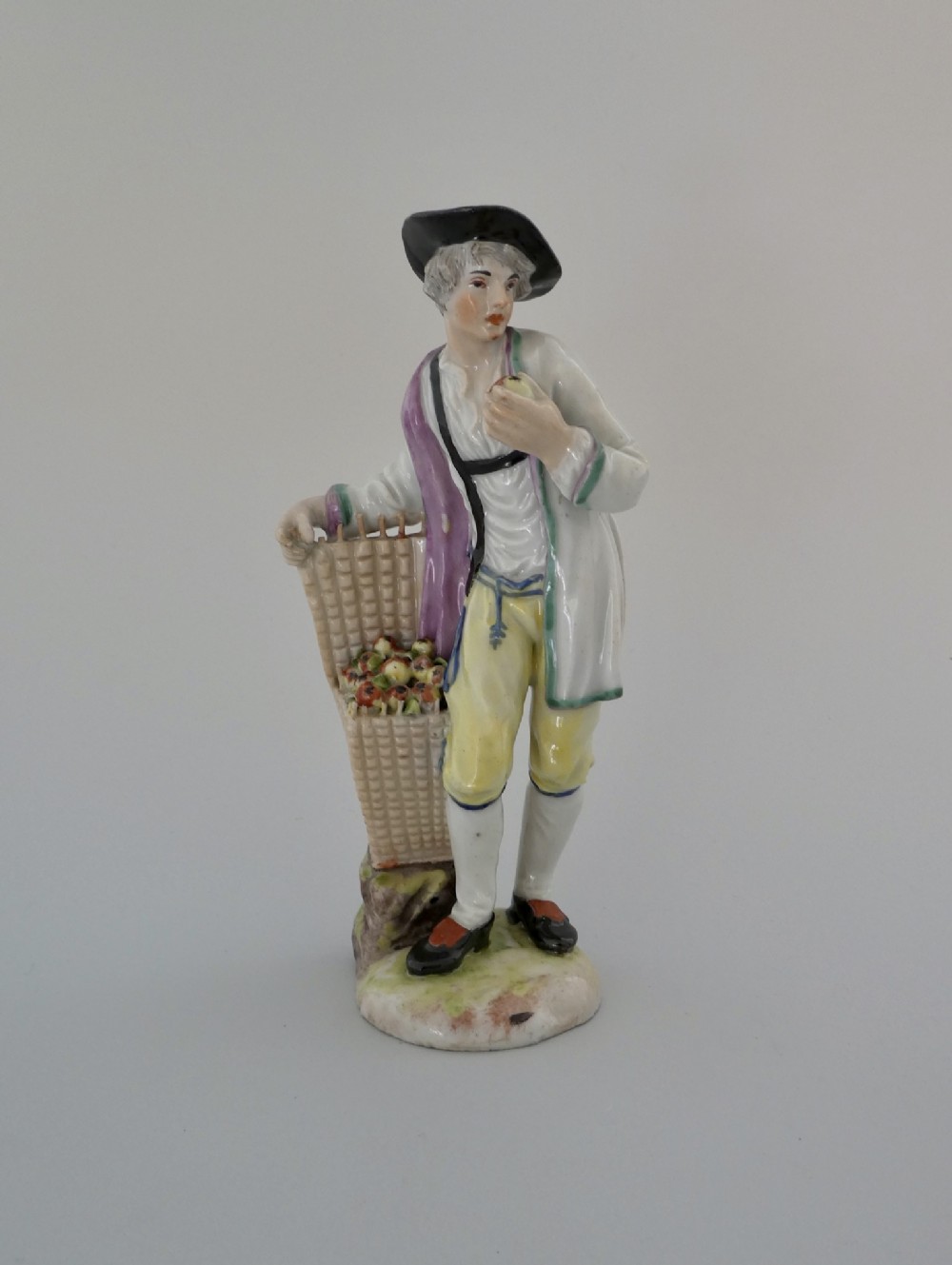 Ludwigsburg porcelain figure of an apple picker, c. 1770.