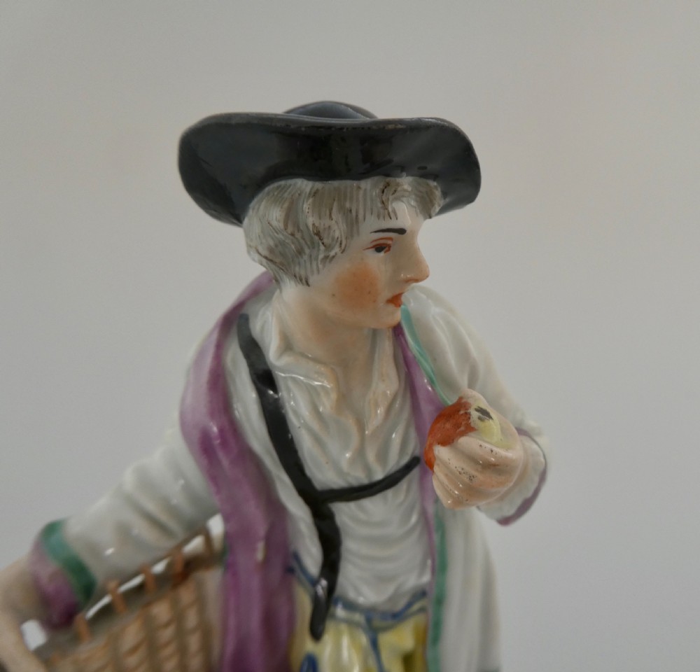 Ludwigsburg porcelain figure of an apple picker, c. 1770. View VIII