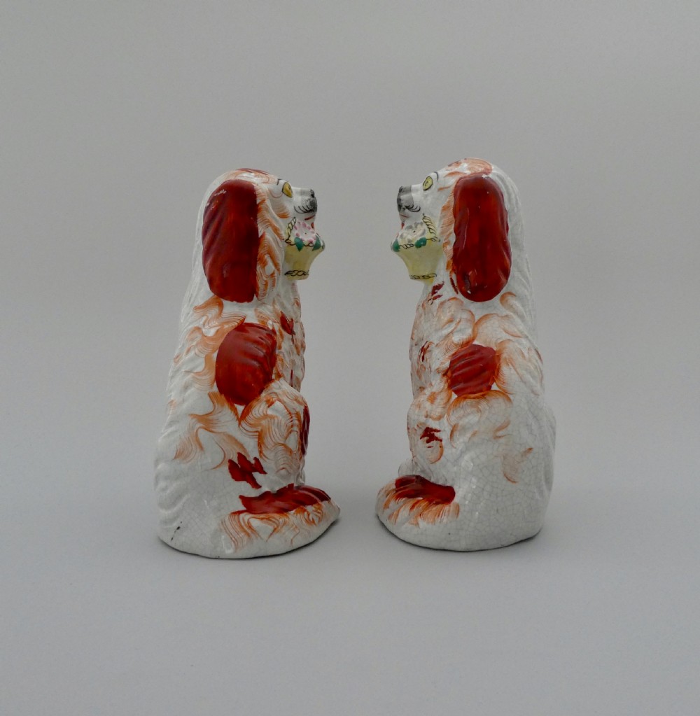 Staffordshire Basket of Flower Spaniels, c. 1860. View III