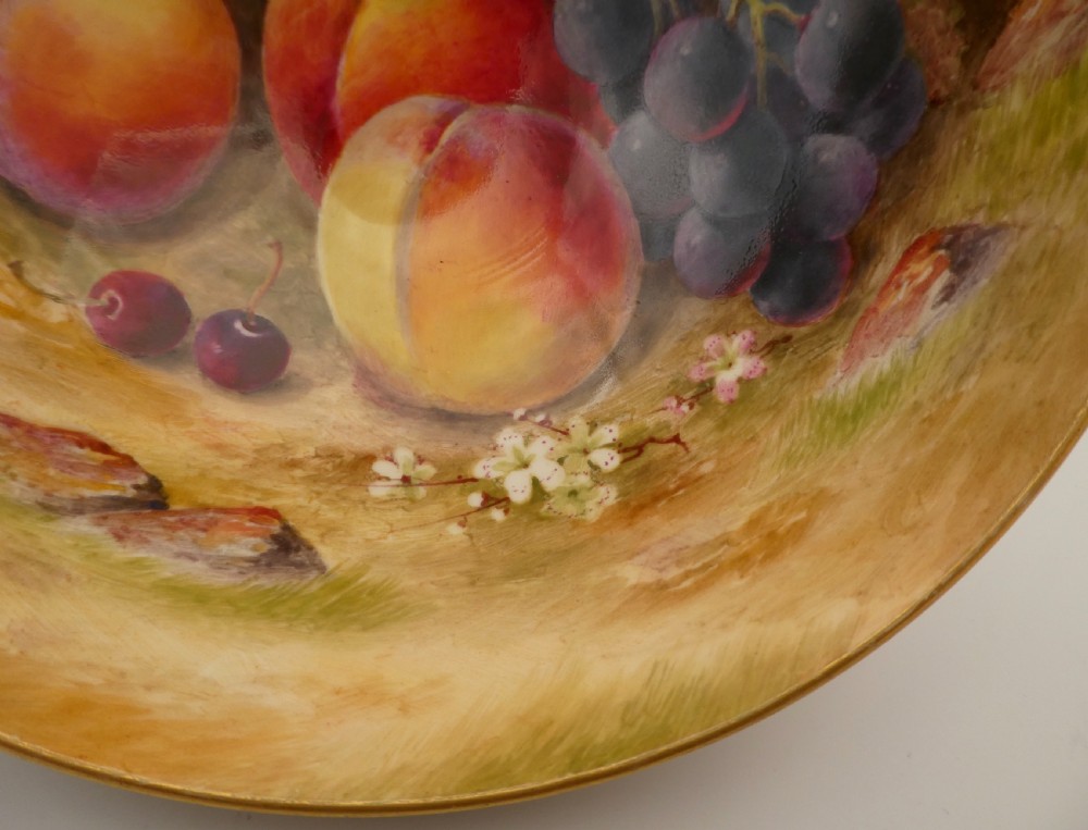 Royal Worcester porcelain fruit painted bowl. William Ricketts, dated 1929. View IV