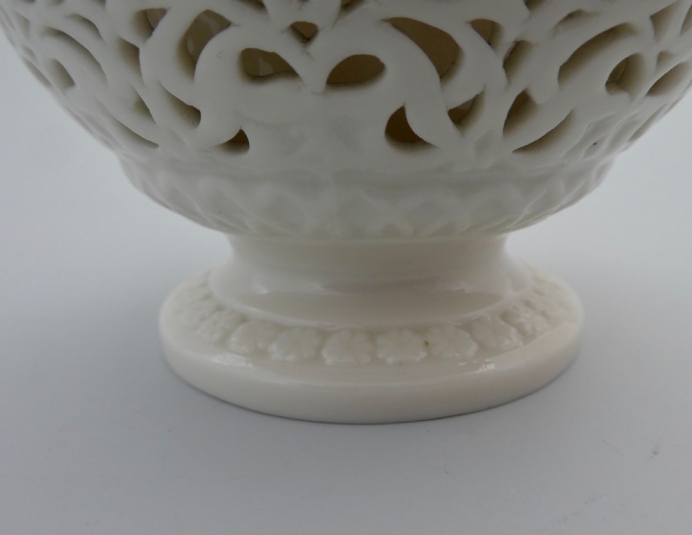 Graingers Worcester porcelain reticulated vase & cover, c. 1890. View IV
