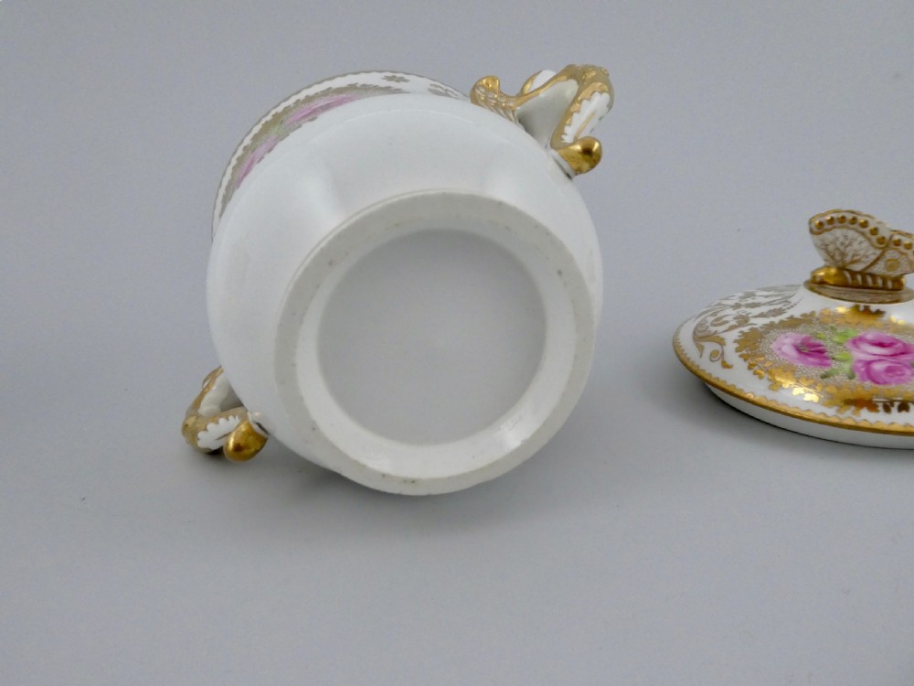 Pair of Coalport porcelain covered cups and stands, c. 1830. View XI