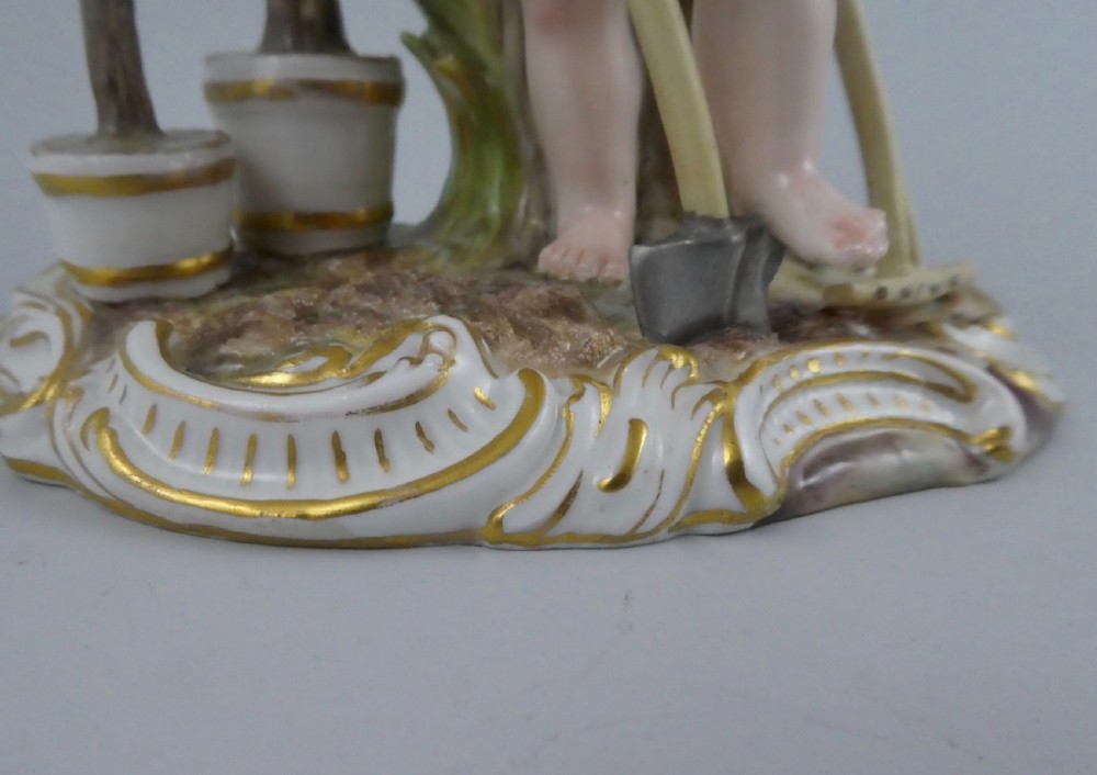 Meissen porcelain Putti gardener, c. 1870. View V