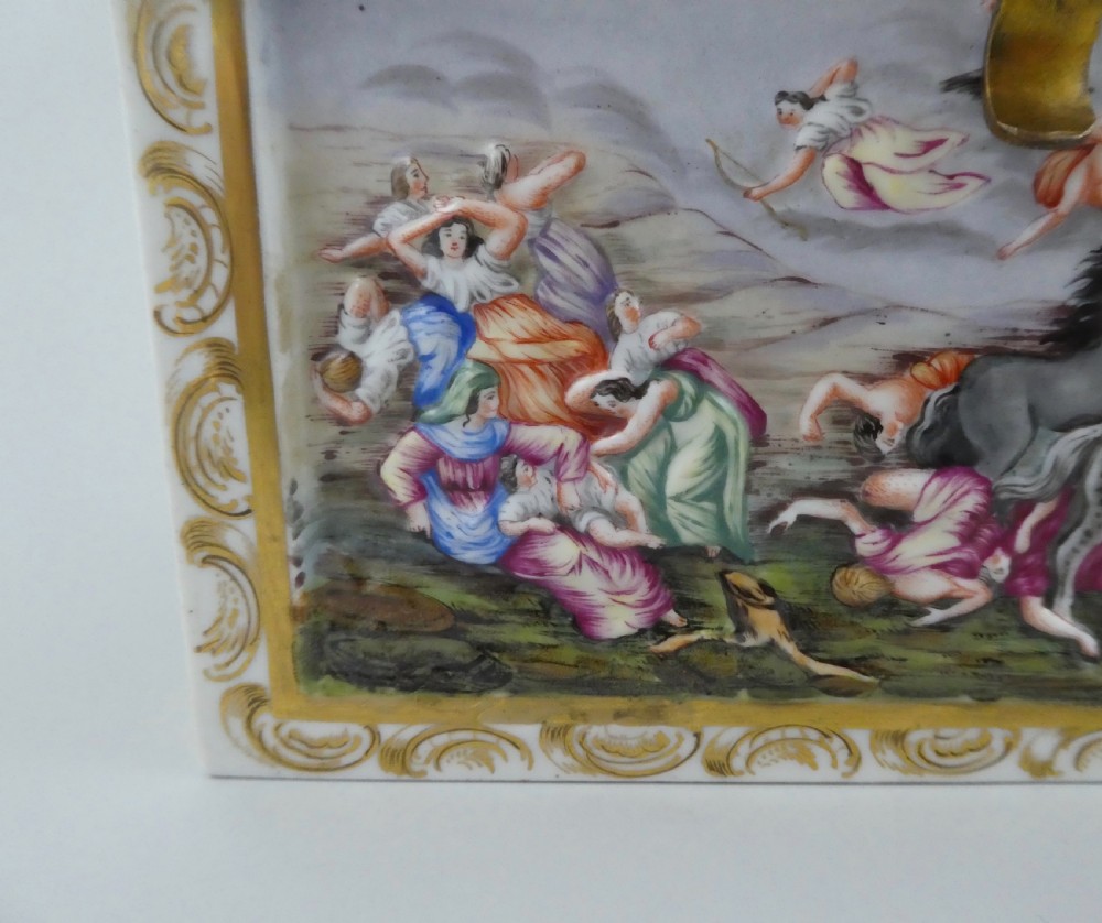 Capo Di Monte style casket. Mythological scenes. c. 1890 View IV