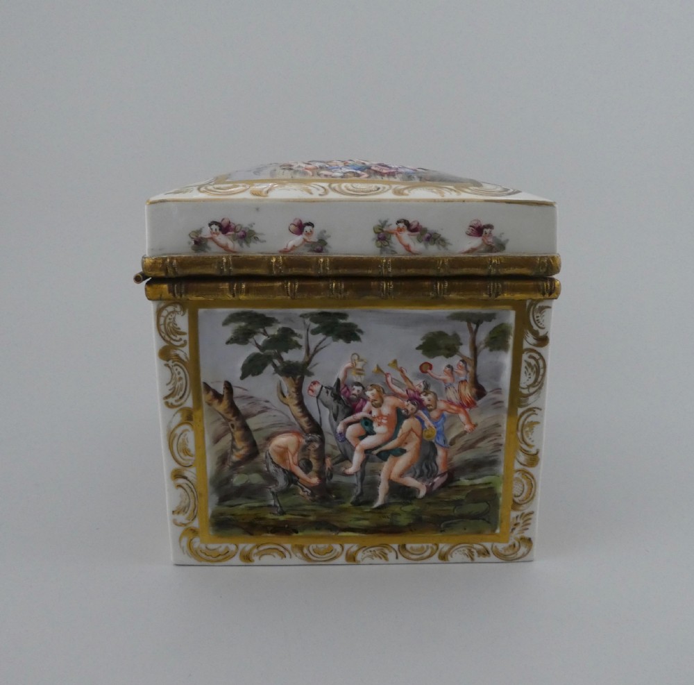 Capo Di Monte style casket. Mythological scenes. c. 1890 View VI