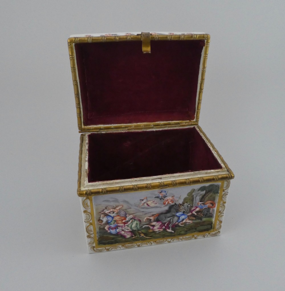 Capo Di Monte style casket. Mythological scenes. c. 1890 View IX