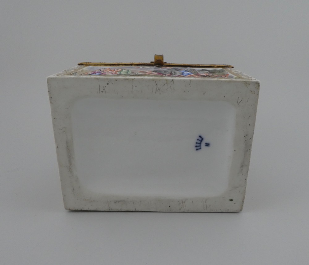 Capo Di Monte style casket. Mythological scenes. c. 1890 View XI