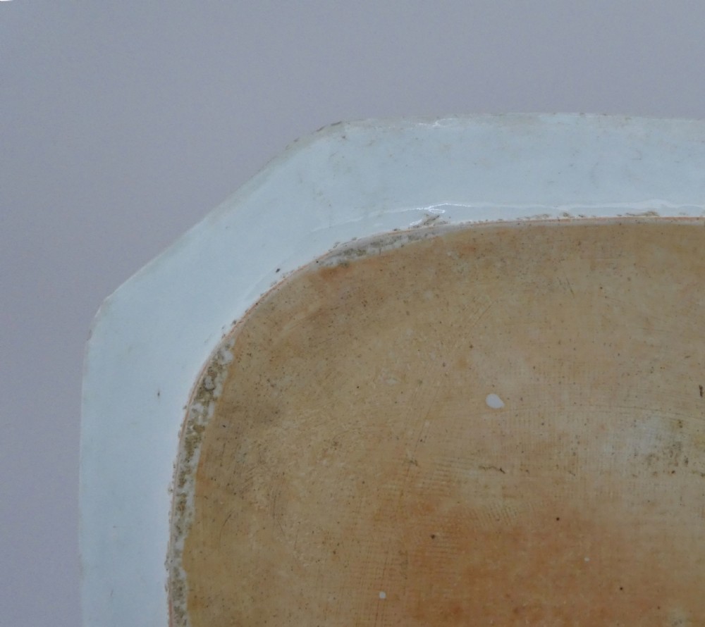 Chinese blue and white meat plate, c. 1770. Qianlong Period. View V