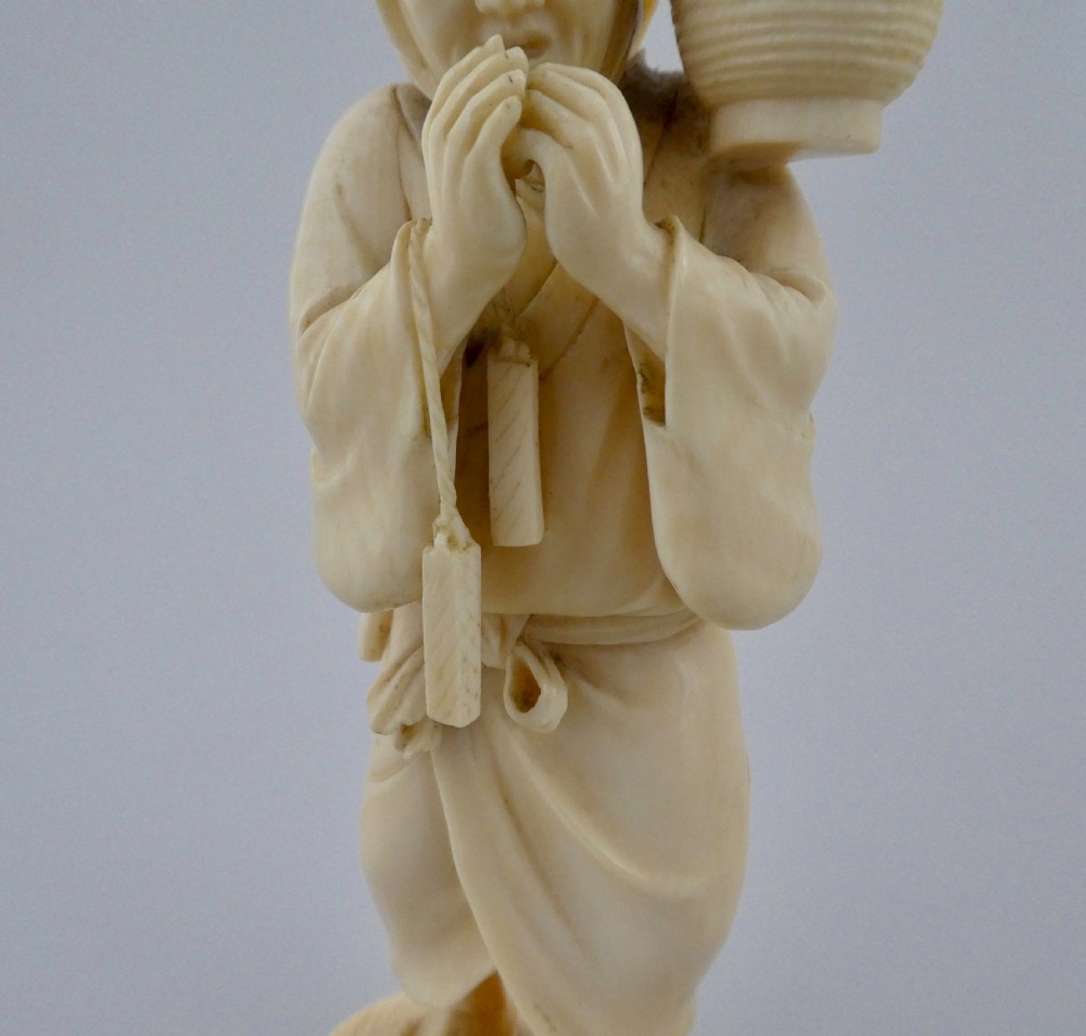 Japanese ivory okimono, c. 1900. Meiji Period. Signe Gyokushi. View IV