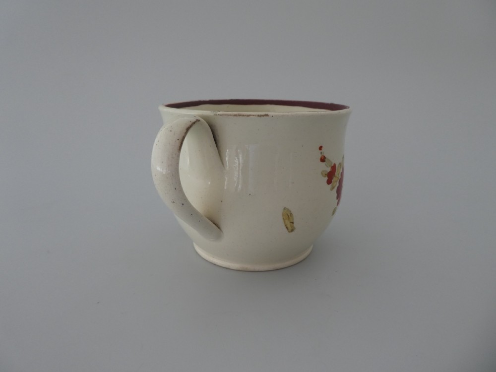 Yorkshire creamware portinger, ‘This is for John’, c. 1790. View II