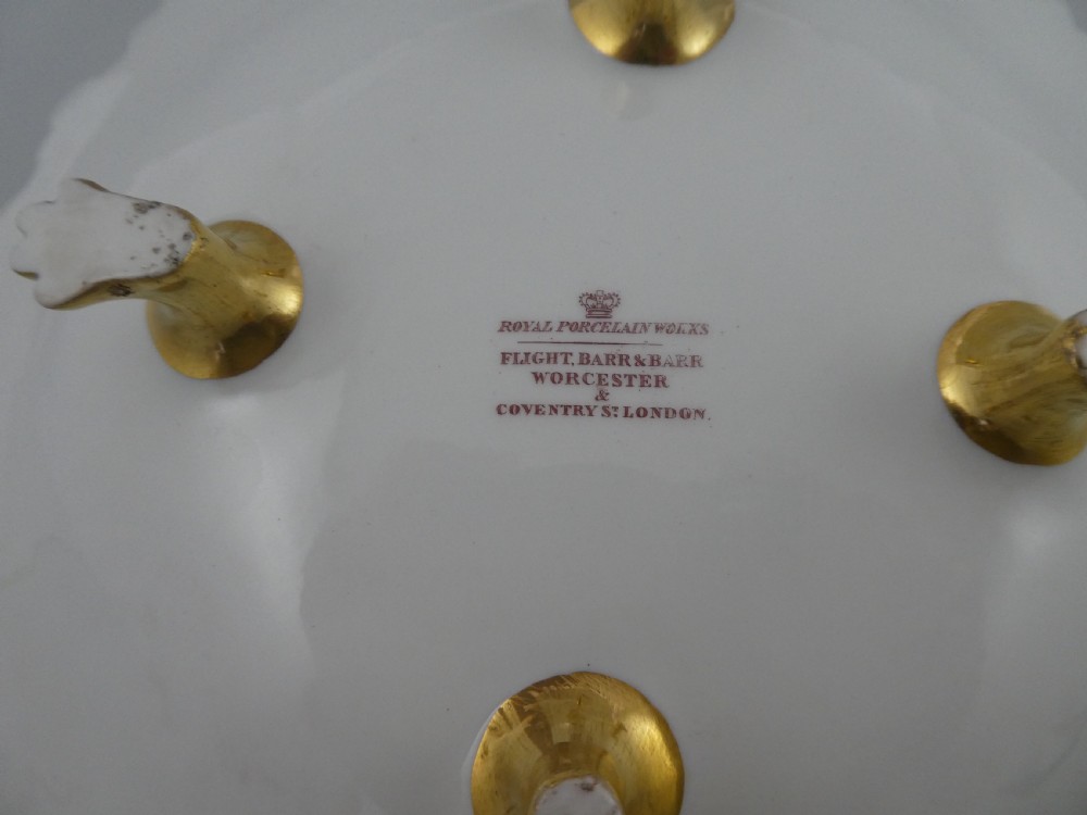 FBB Worcester porcelain card tray, c. 1815 View IX