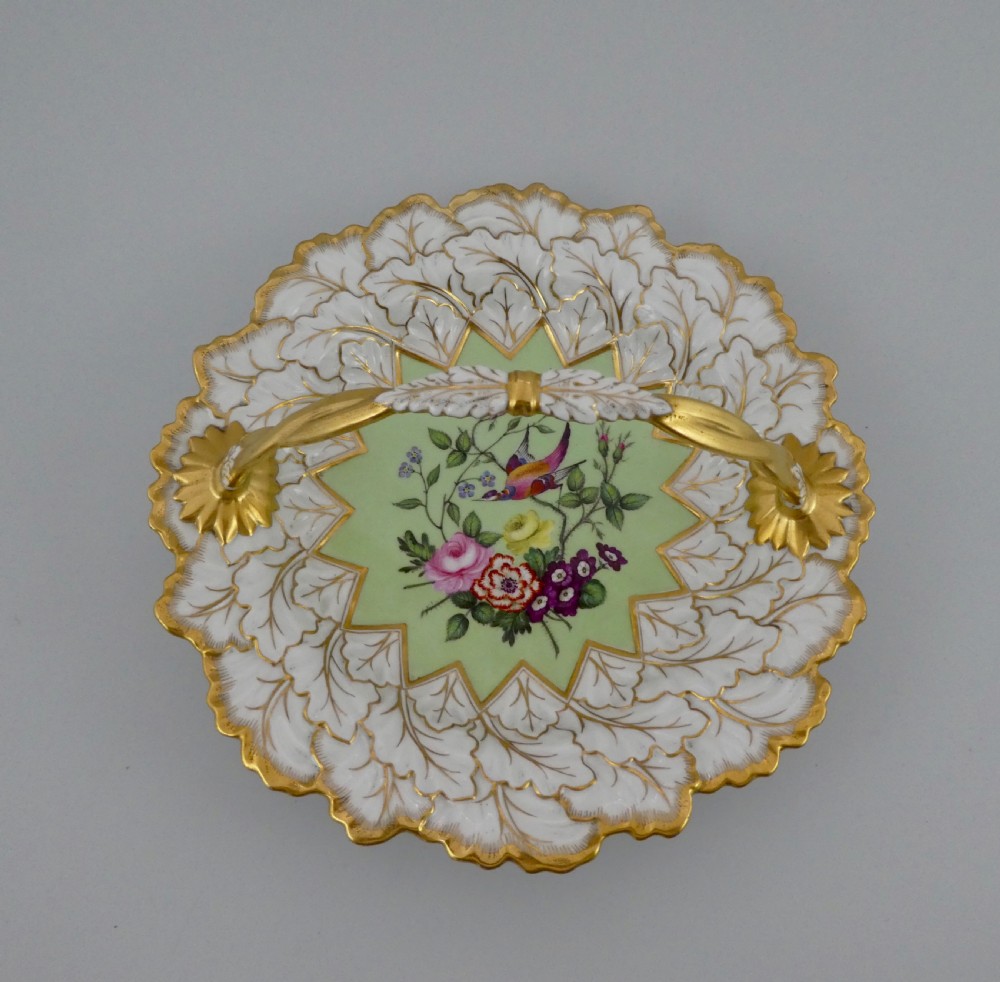 FBB Worcester porcelain card tray, c. 1815 View X