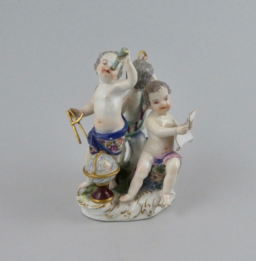 Meissen porcelain group of Putti, c. 1760.