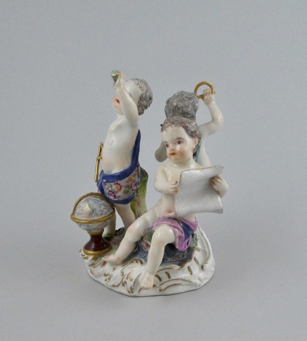 Meissen porcelain group of Putti, c. 1760. View IV