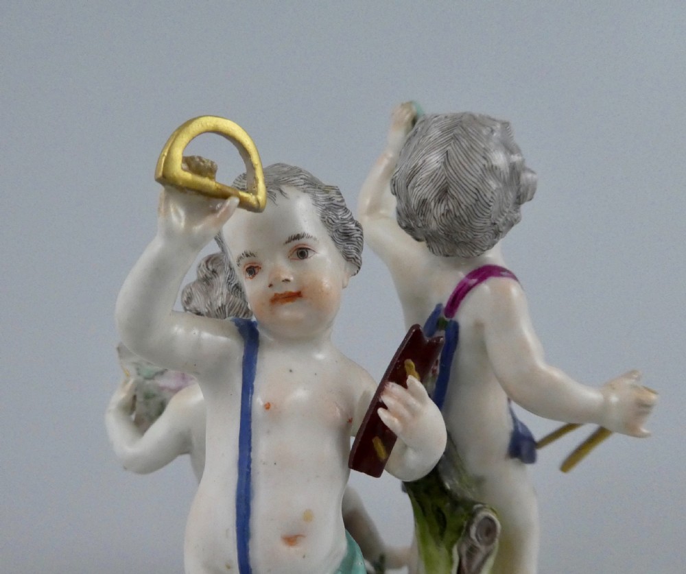 Meissen porcelain group of Putti, c. 1760. View VII