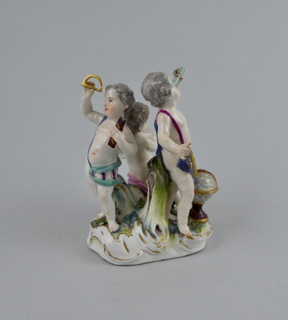 Meissen porcelain group of Putti, c. 1760. View VIII