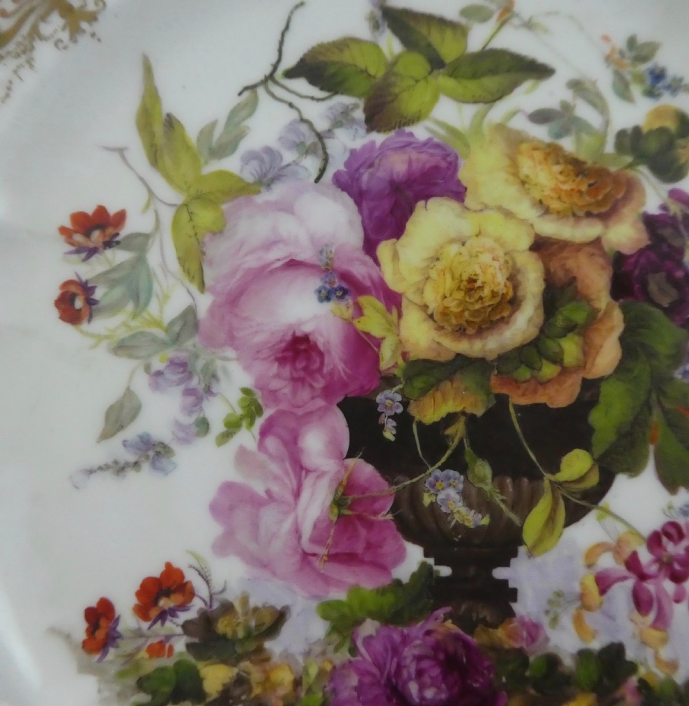 Nantgarw porcelain dish. London decorated by Moses Webster, c. 1820. View II