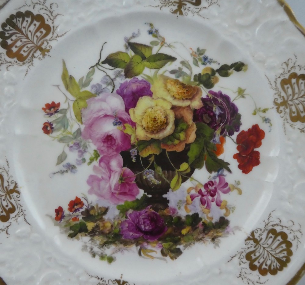 Nantgarw porcelain dish. London decorated by Moses Webster, c. 1820. View III