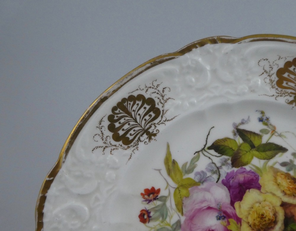 Nantgarw porcelain dish. London decorated by Moses Webster, c. 1820. View VI
