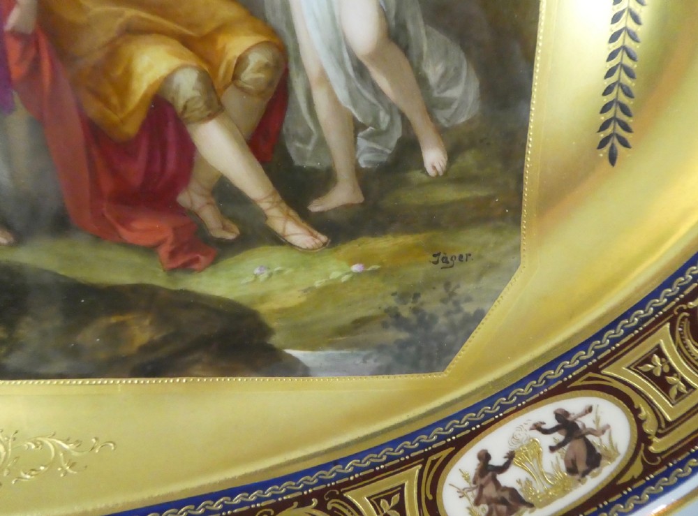 Vienna porcelain plaque. Telemach u Mentor auf Calypso, dated 1820. View IV