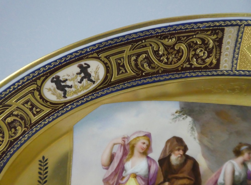 Vienna porcelain plaque. Telemach u Mentor auf Calypso, dated 1820. View V