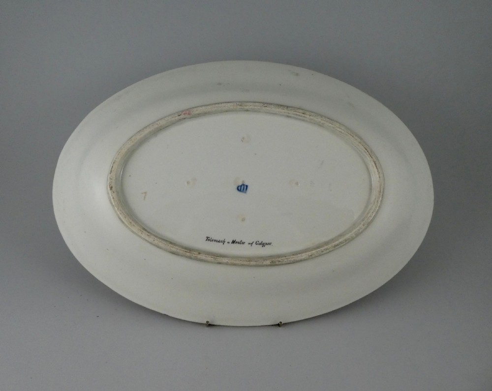 Vienna porcelain plaque. Telemach u Mentor auf Calypso, dated 1820. View IX