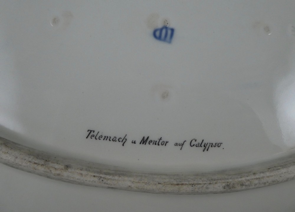 Vienna porcelain plaque. Telemach u Mentor auf Calypso, dated 1820. View X