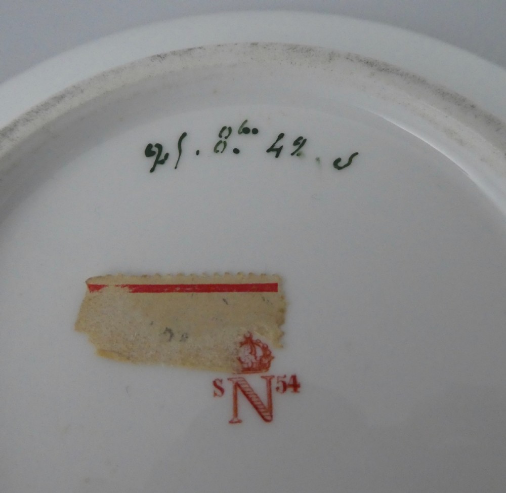 Sevres porcelain cup and saucer, dated 1854. View VIII