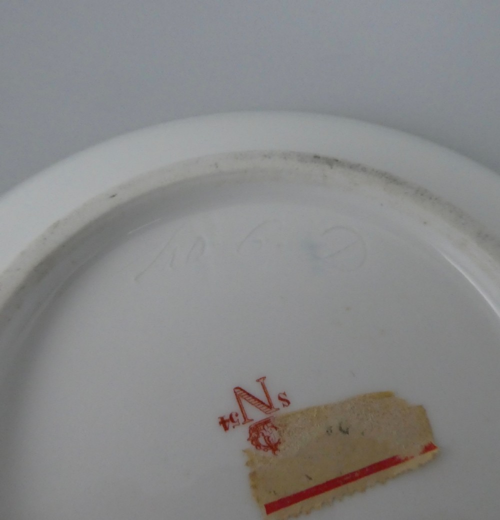 Sevres porcelain cup and saucer, dated 1854. View IX