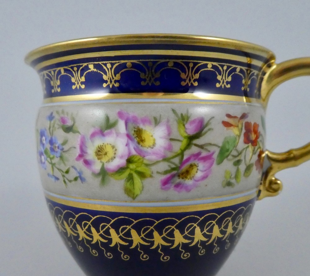 Sevres porcelain cup and saucer, dated 1854. View XV