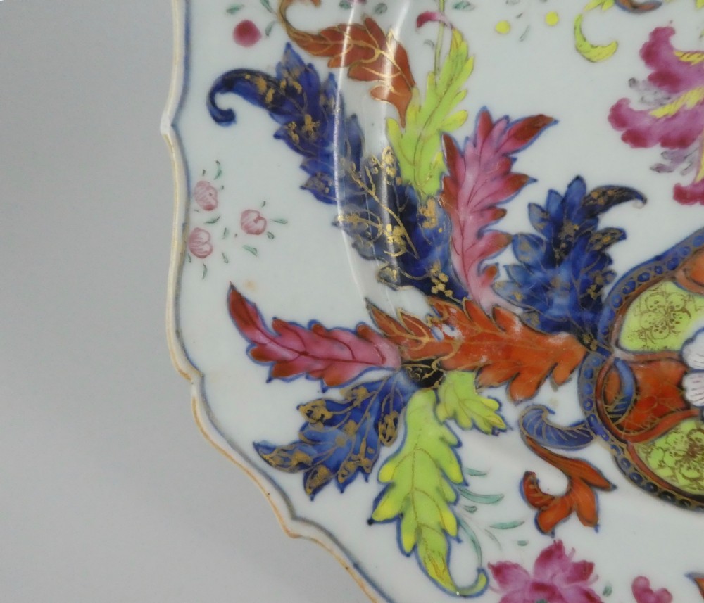 Chinese porcelain dish ‘Pseudo Tobacco Leaf’ pattern, c. 1760. Qianlong Period. View VI
