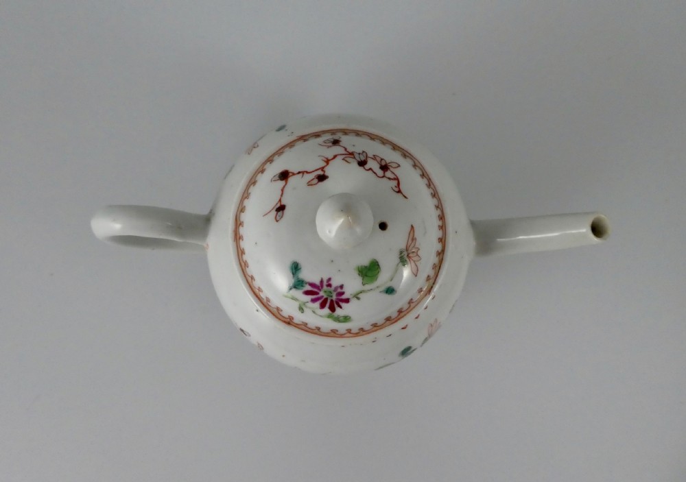 Chinese porcelain teapot. Famille rose. c. 1760. Qianlong Period. View VII