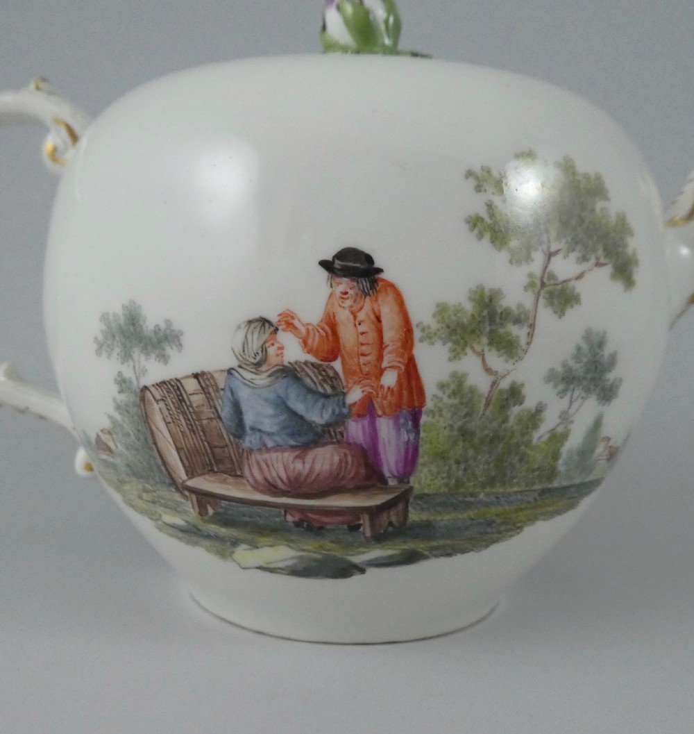 Meissen porcelain teapot & cover, c. 1740. View II
