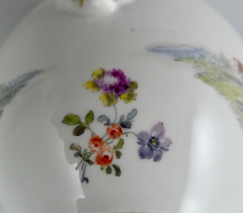 Meissen porcelain teapot & cover, c. 1740. View XI