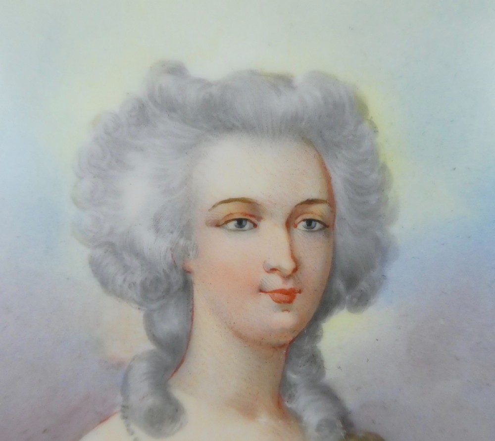 Sevres porcelain plaque. Marie Antoinette, dated 1844. View III