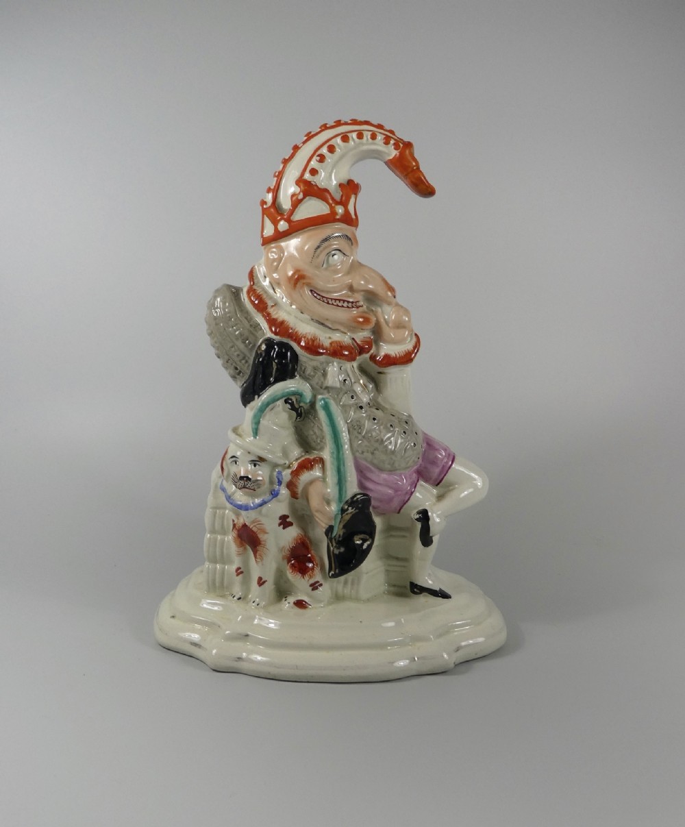 Staffordshire figure ‘Mr Punch’, c. 1860.