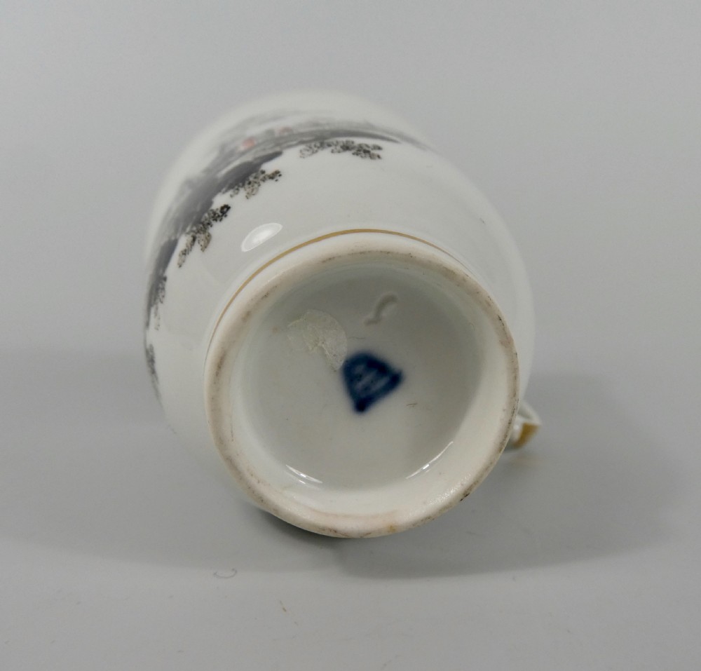 Vienna porcelain chocolate cup and saucer, c. 1760. View XII