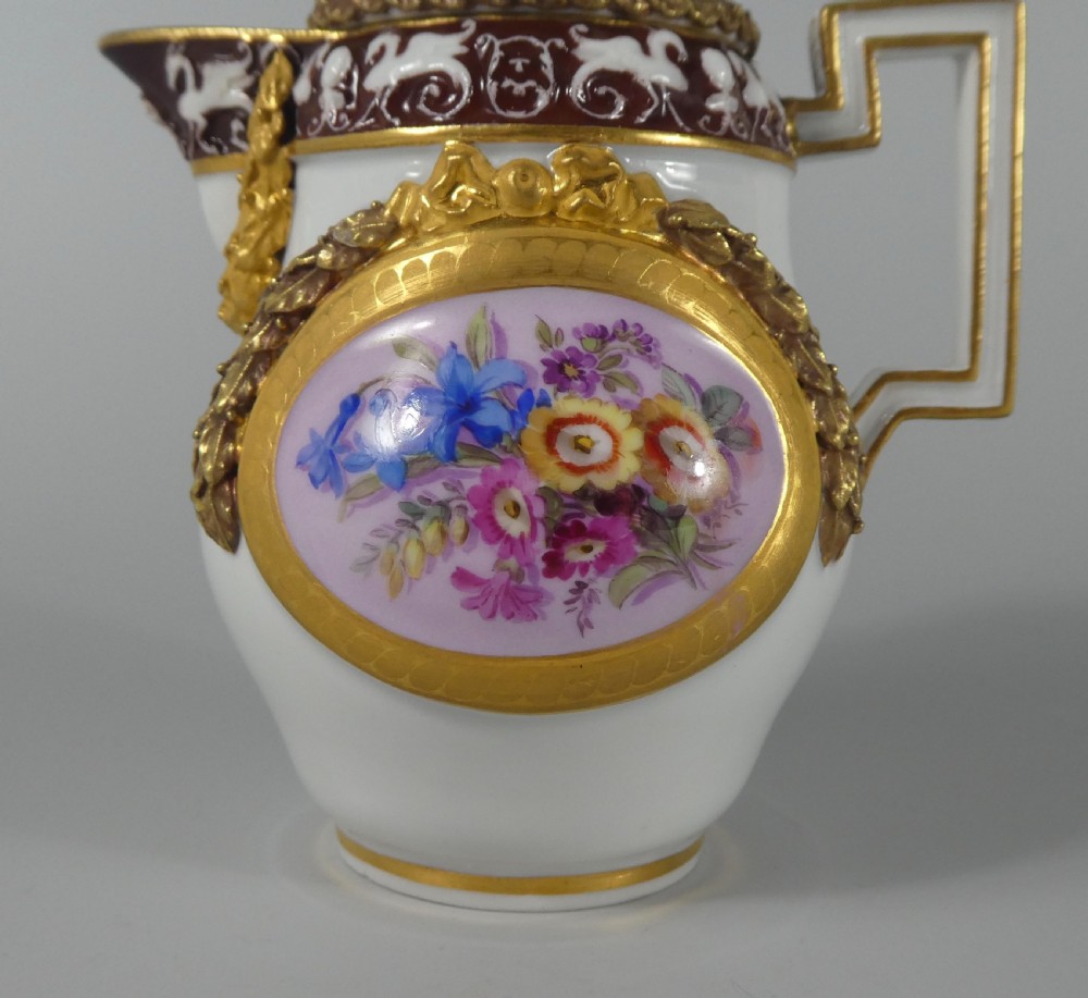 Meissen porcelain cream jug & cover, c. 1870. View V