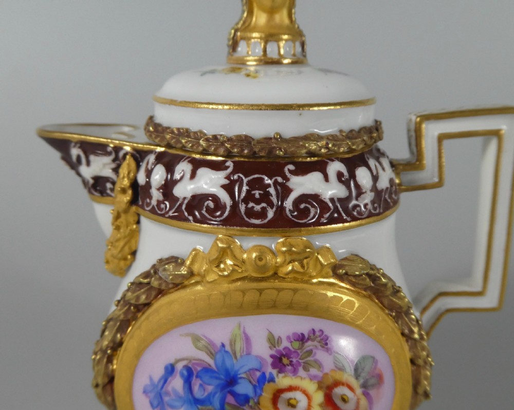 Meissen porcelain cream jug & cover, c. 1870. View VII