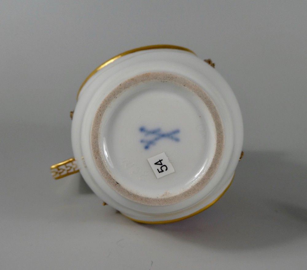 Meissen porcelain cream jug & cover, c. 1870. View VIII