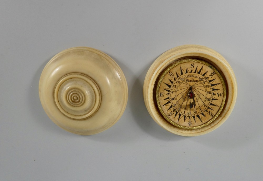 Ivory compass & sundia, Charles Essex, London, c. 1825.