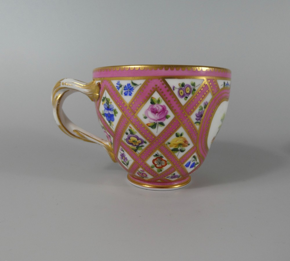 Coalport porcelain cup and saucer, c. 1845 View XI