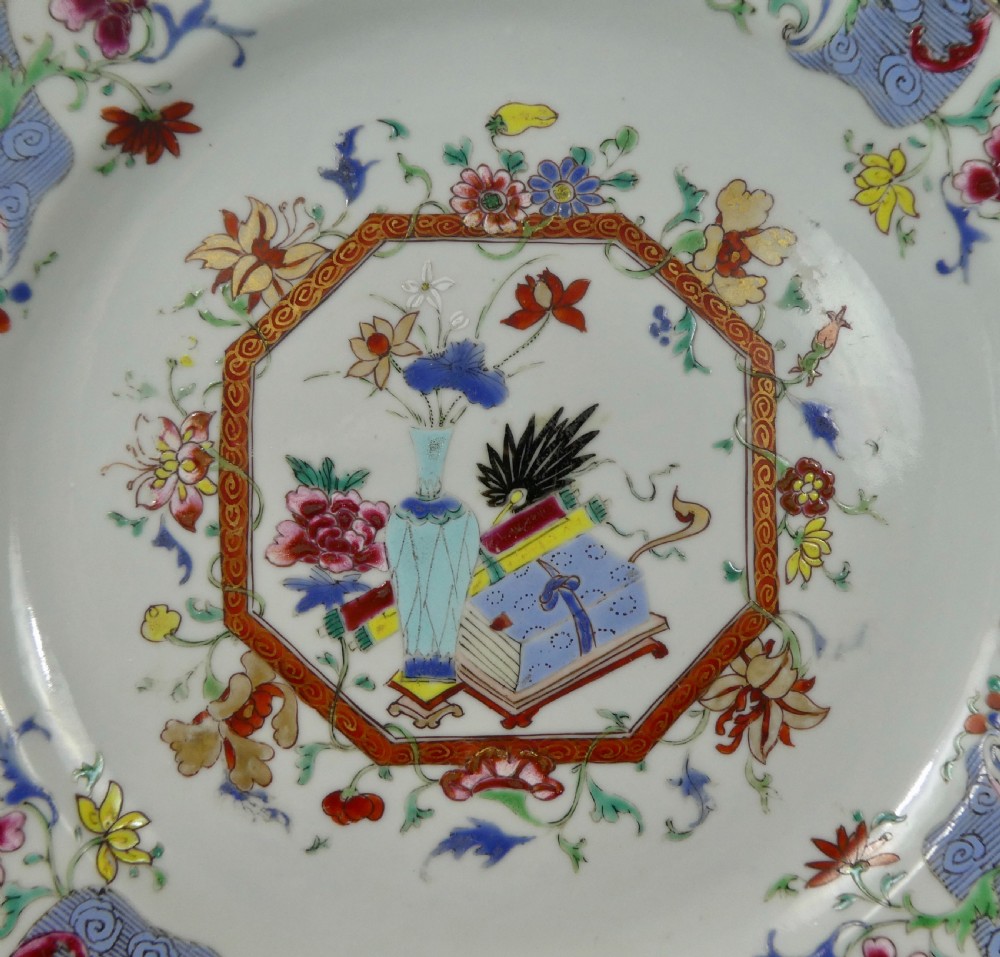 Chinese porcelain dish. Famille rose decoration. c. 1730. Qianlong Period. View II