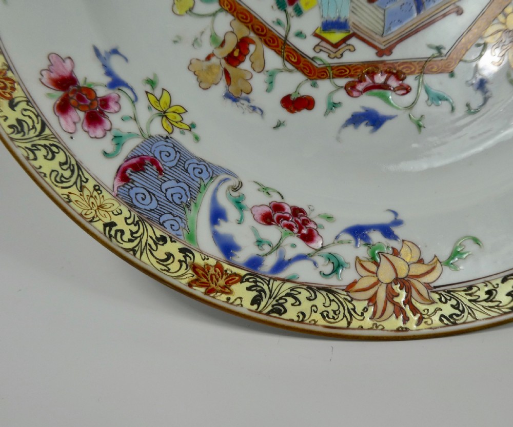 Chinese porcelain dish. Famille rose decoration. c. 1730. Qianlong Period. View III