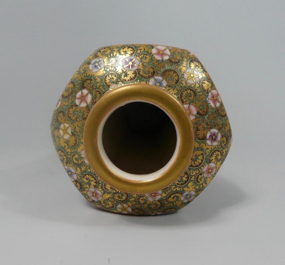 Satsuma pottery vase. Kinkozan, c. 1900. Meiji Period. View XIV