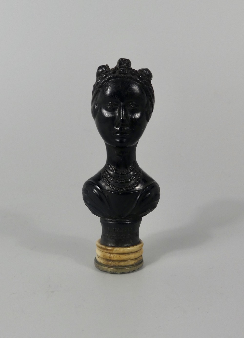 Queen Victoria, pressed horn seal, c. 1837.