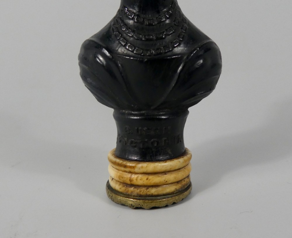 Queen Victoria, pressed horn seal, c. 1837. View IV